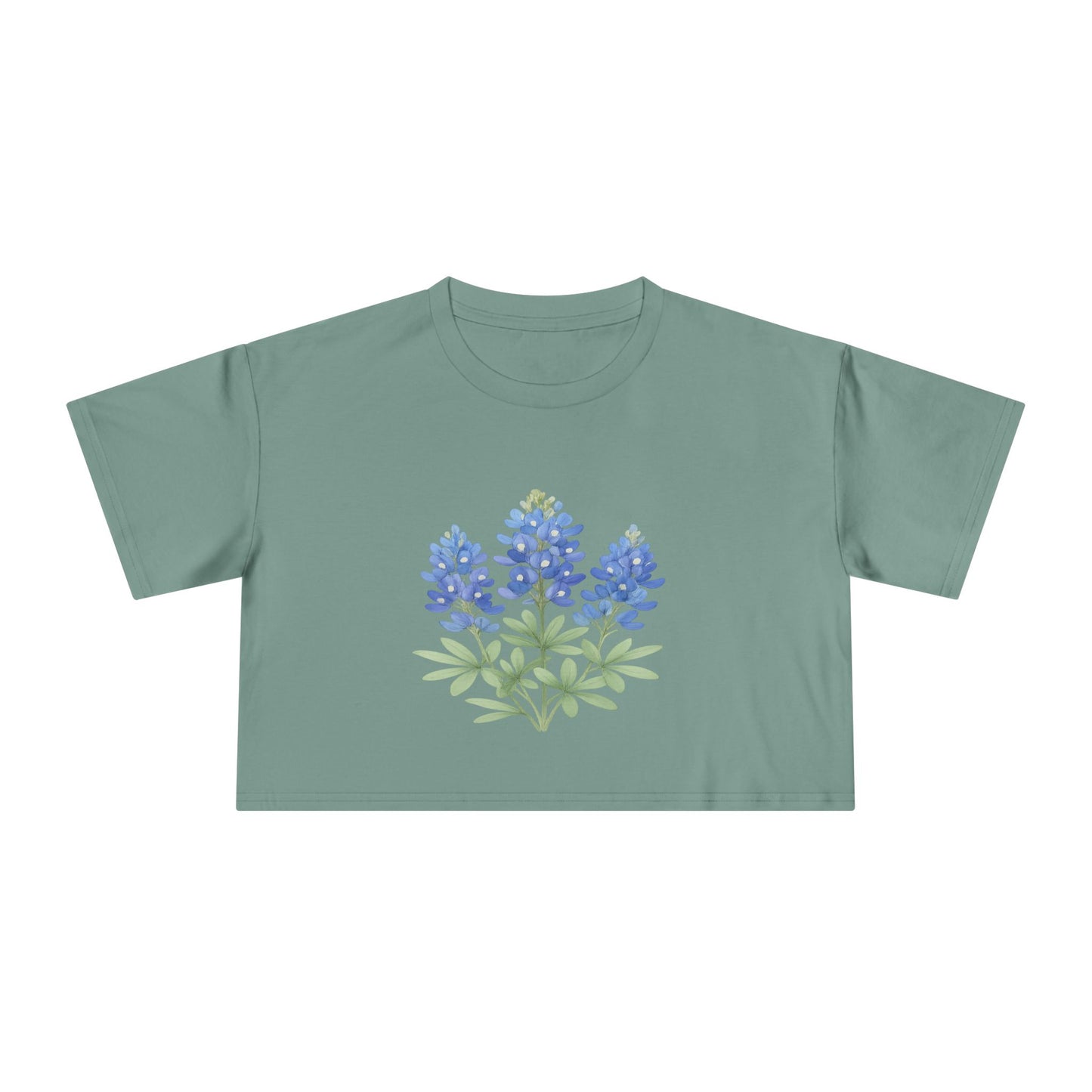 Lone Star Bluebonnet Crop Top
