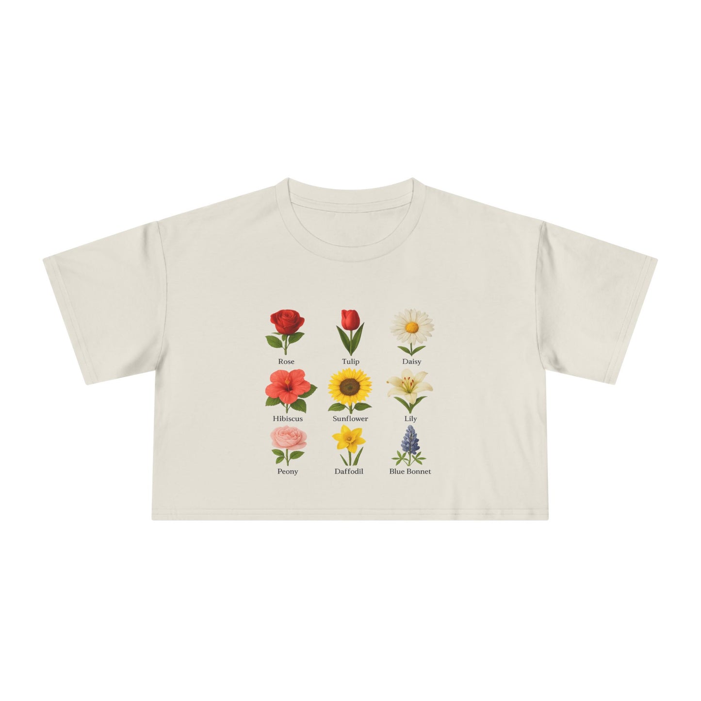 Floral Symphony Crop Tee