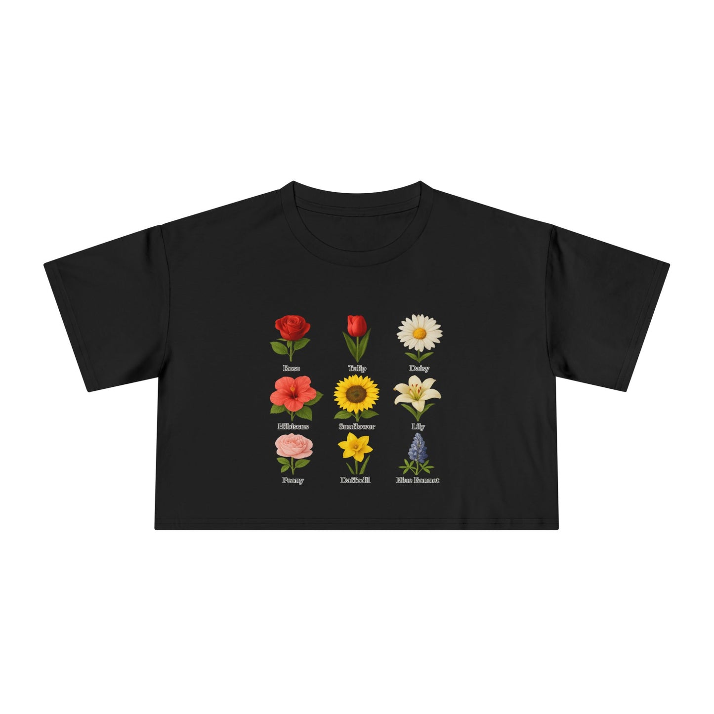 Floral Symphony Crop Tee
