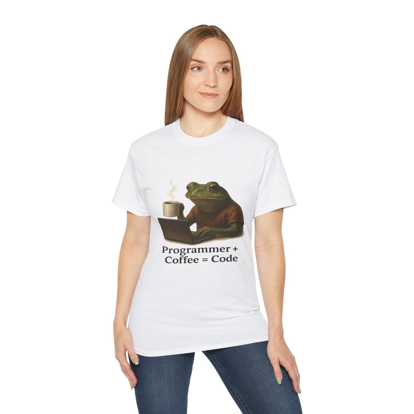 Code Croaker: Coffee-Powered Frog Tee
