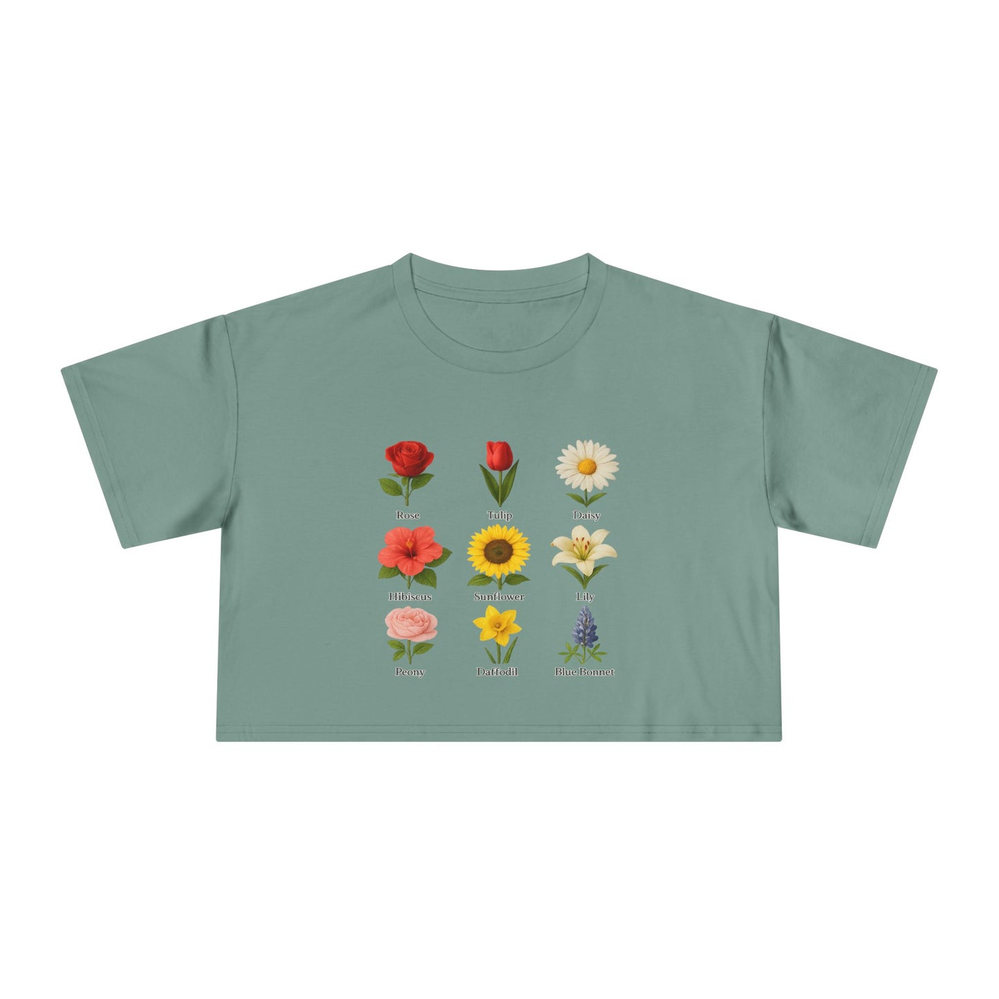 Floral Symphony Crop Tee