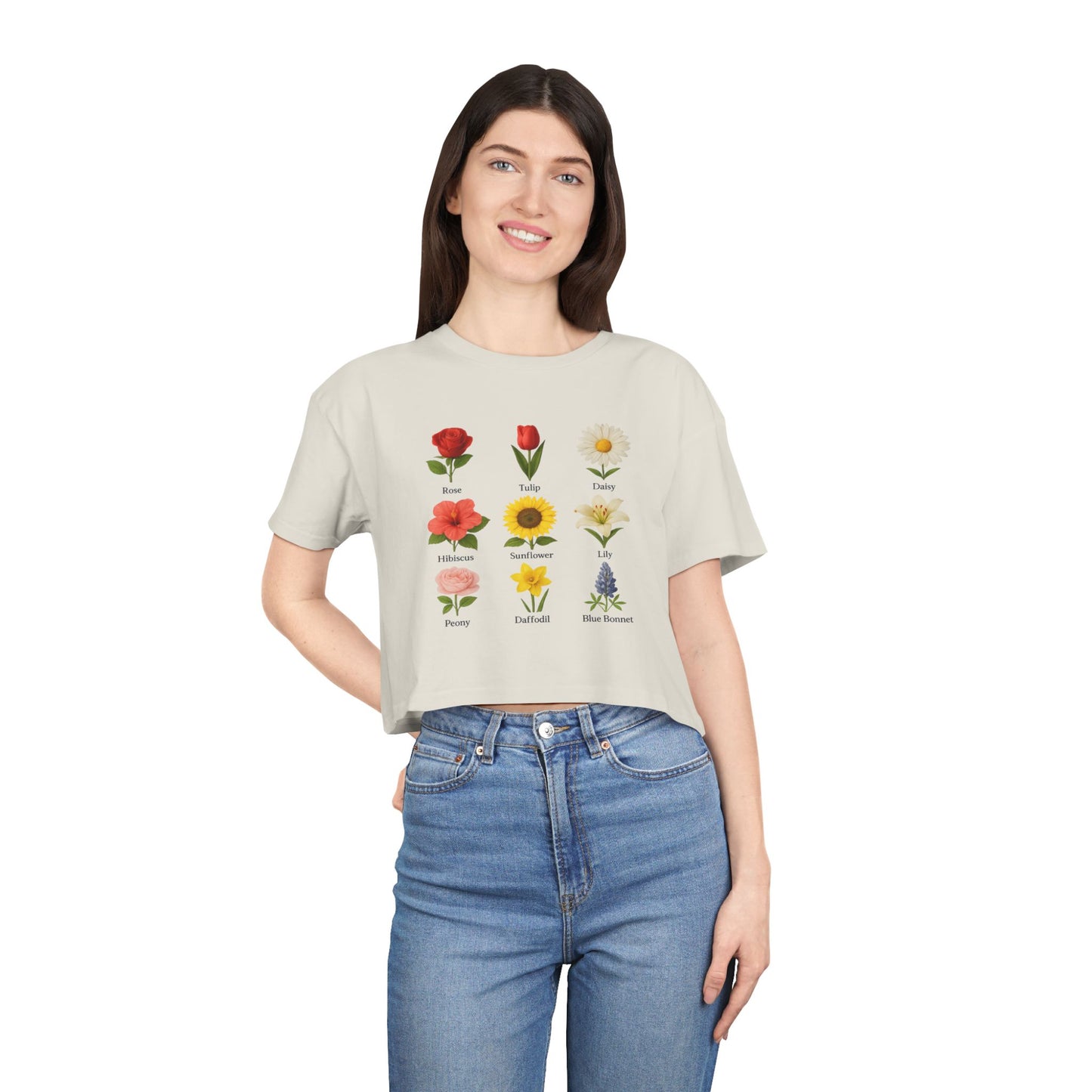 Floral Symphony Crop Tee