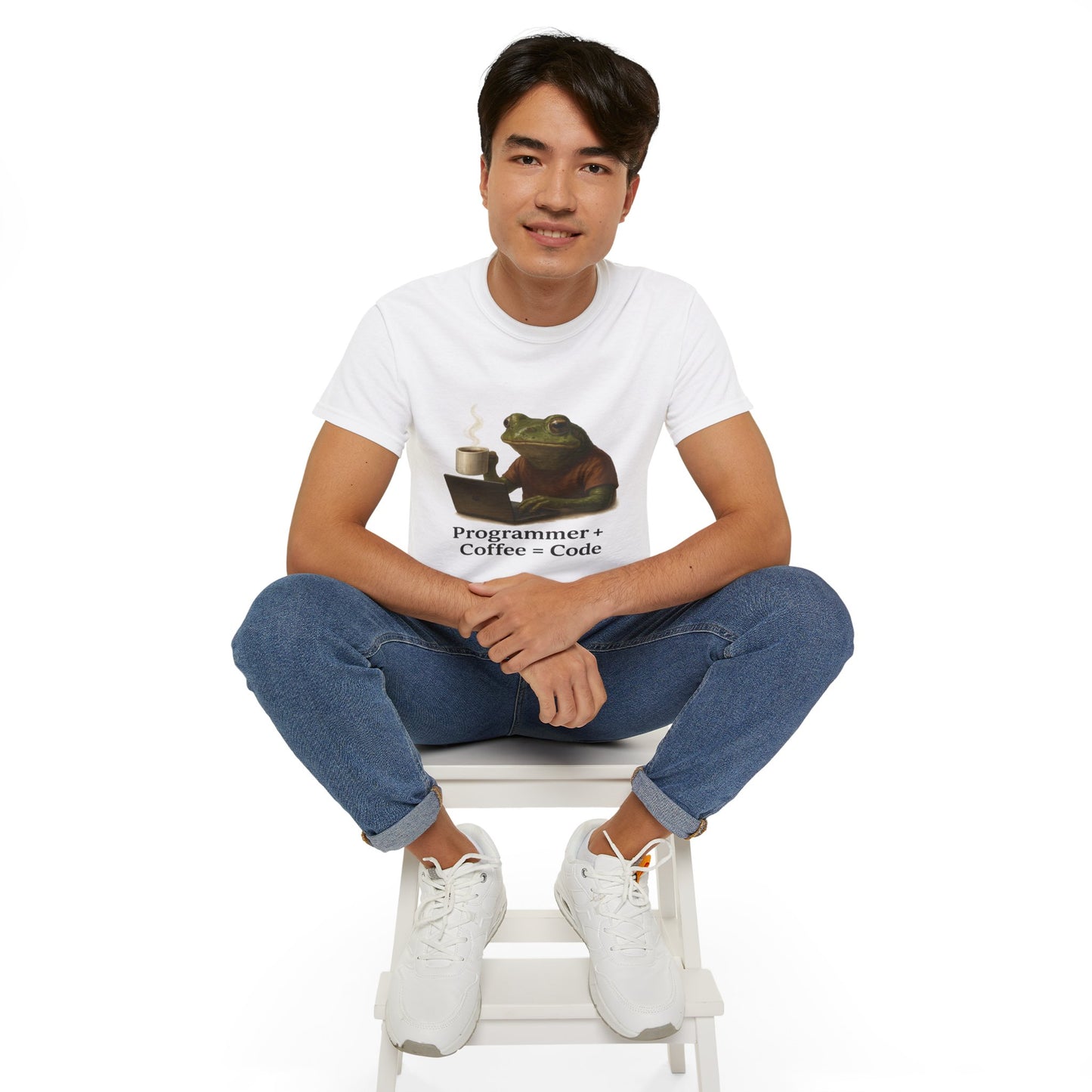 Code Croaker: Coffee-Powered Frog Tee