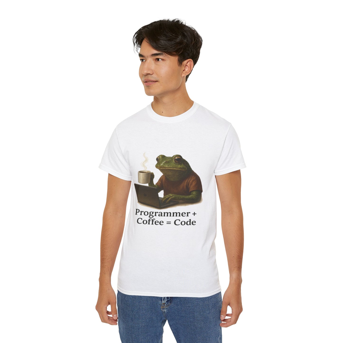 Code Croaker: Coffee-Powered Frog Tee