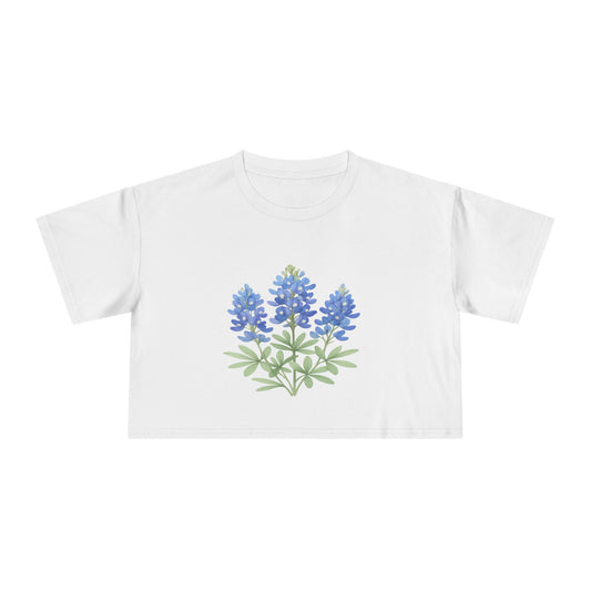Lone Star Bluebonnet Crop Top