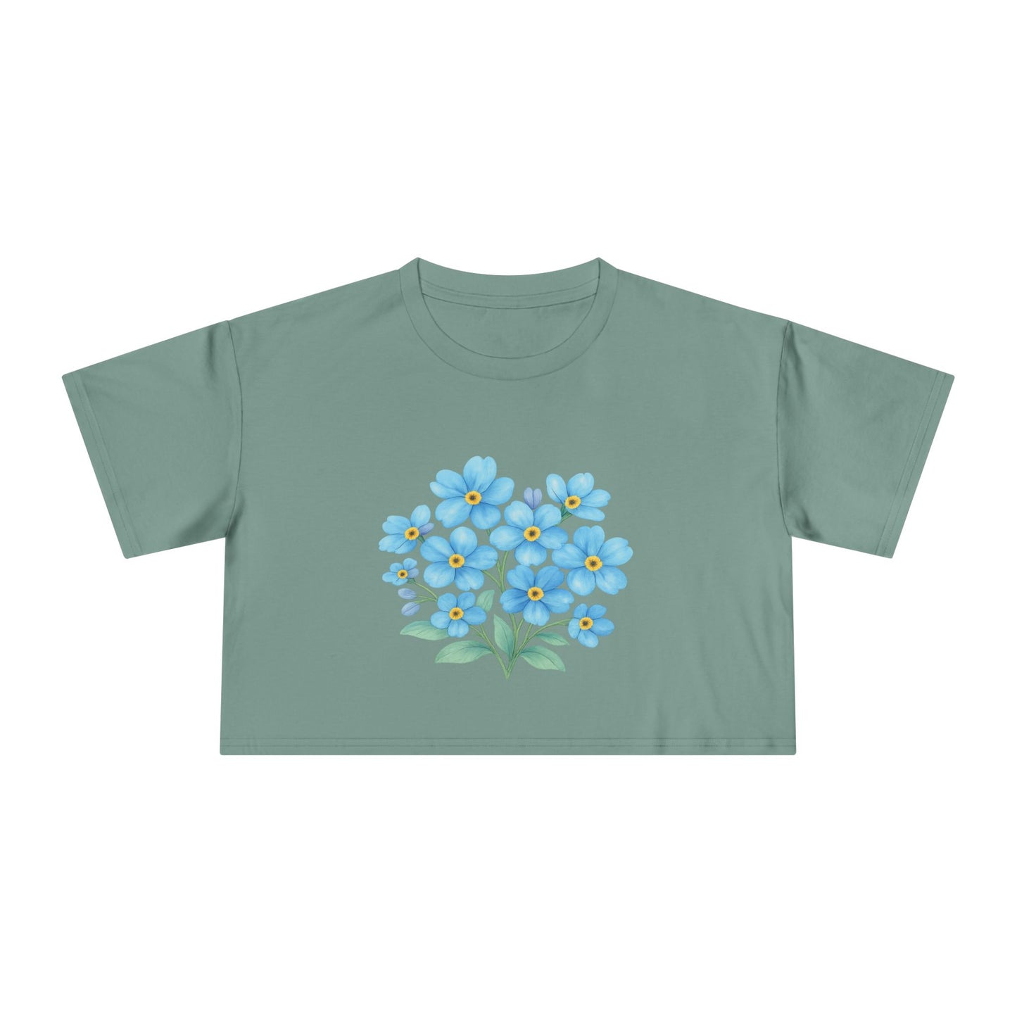 Midnight Forget-Me-Not Crop Top