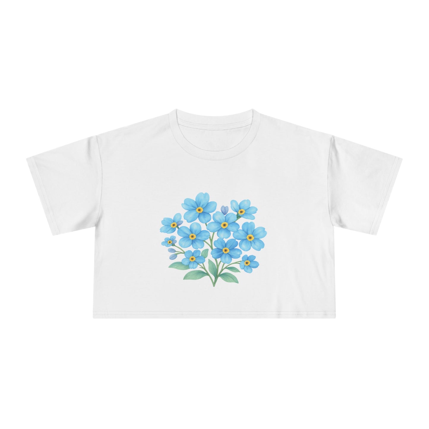 Midnight Forget-Me-Not Crop Top
